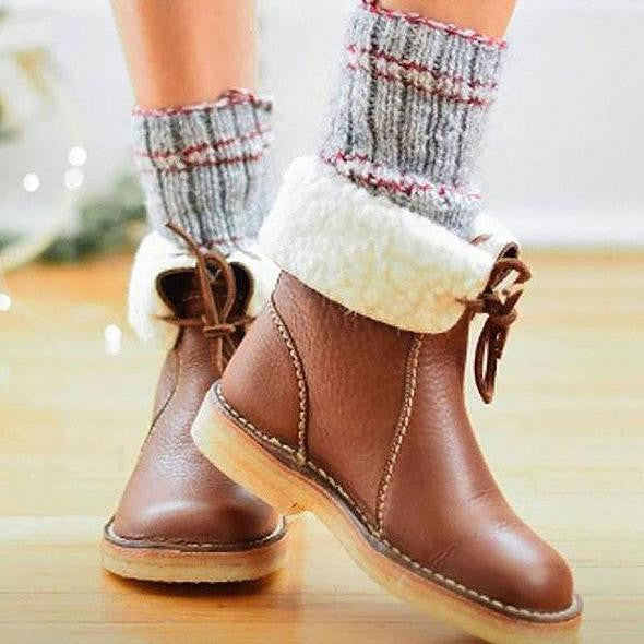 Leah - Waterproof Winter Leather Boots