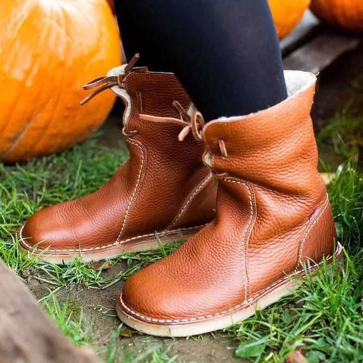 Leah - Waterproof Winter Leather Boots