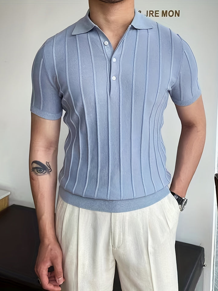Vaughan - Ribbed Knit Polo