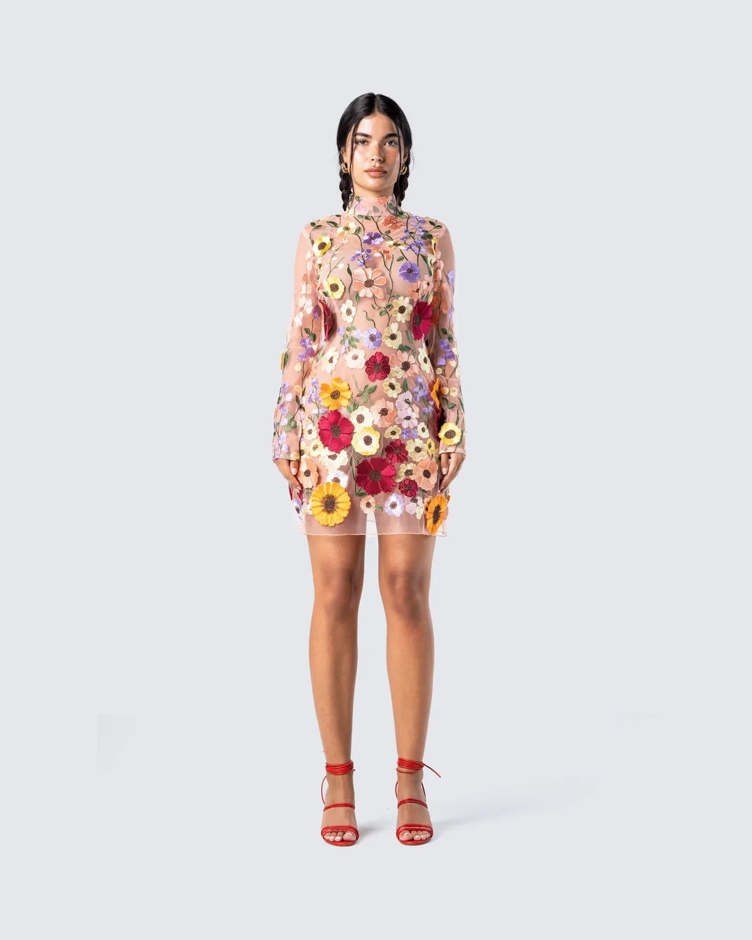 GISELE™ | FLORAL-PATCH DRESS