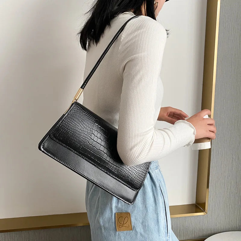 LuxeBlend Baguette Shoulder Bag