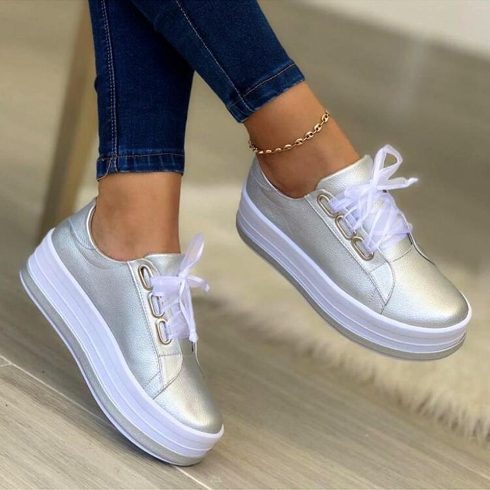 METALLIC PLATFORM SNEAKERS