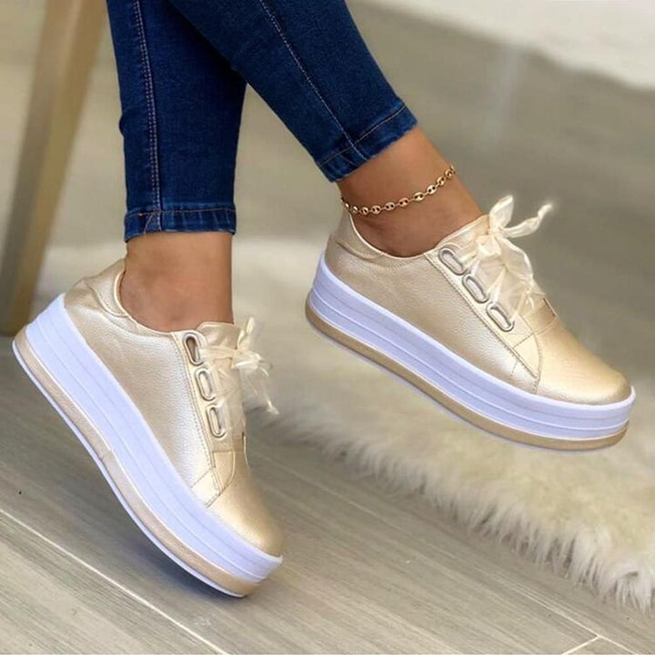 METALLIC PLATFORM SNEAKERS