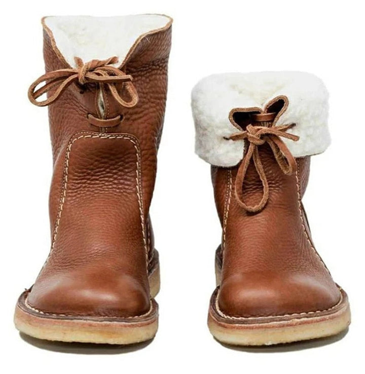 Leah - Waterproof Winter Leather Boots