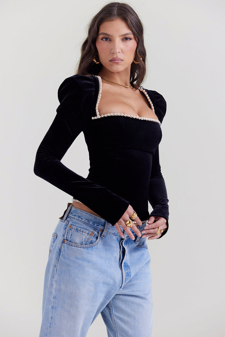 AURÉLIE™️ VELVET ELEGANT TOP